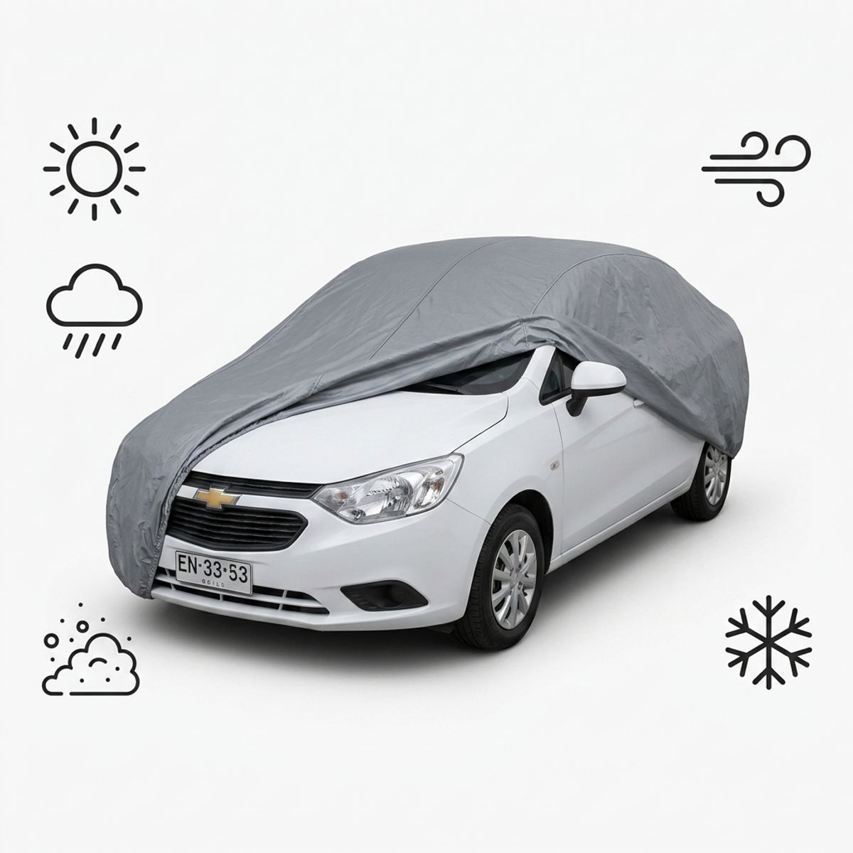 ARMONIA - Funda Protectora de Auto Gris Plomo - Modelo Sail  7EF