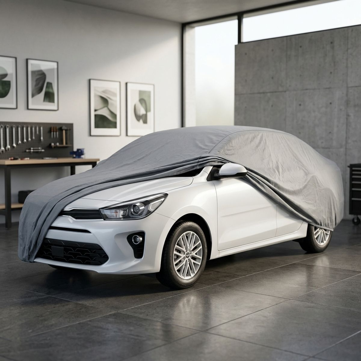 ARMONIA - Funda Cubre Auto Gris Plomo Protectora - Kia 4  7EF