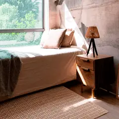 BAZHARS - Bajada de Cama Yute 080X120 cm Lavable Natural Craft 080306