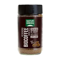 NATURGREEN - Café Instantáneo Bio Premium Liofilizado 100g Vegan