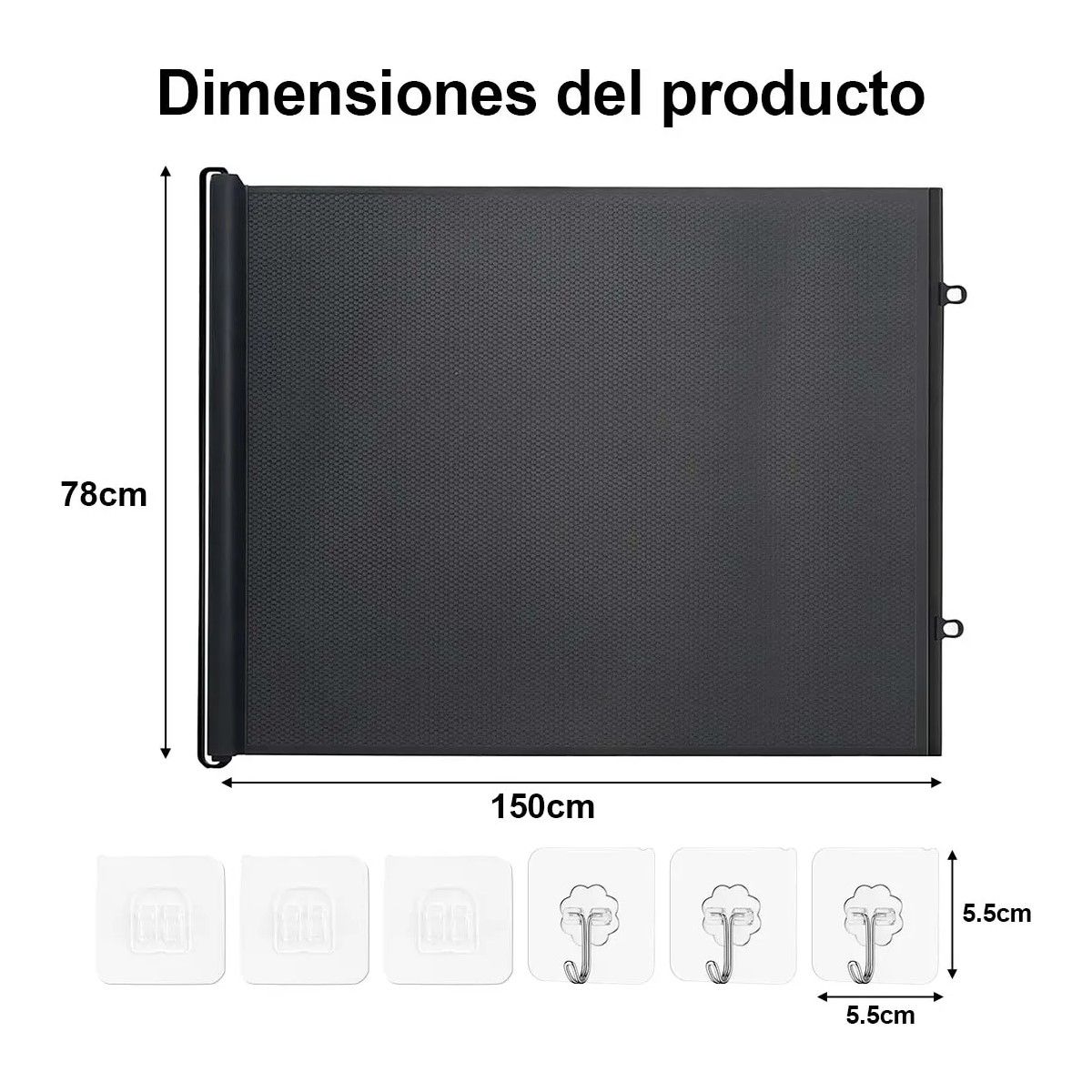 GENERICO - Malla Retractil Puerta De Seguridad Mascotas Bebe 150x78 Cm BELUG