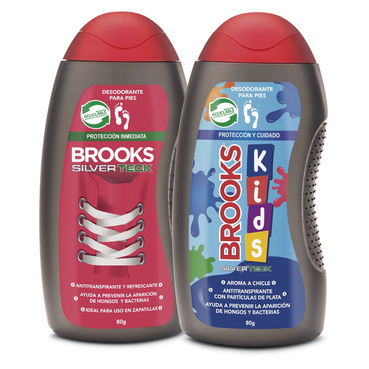 BROOKS - Talco Kids 80gr + Talco Zapatillas 80gr