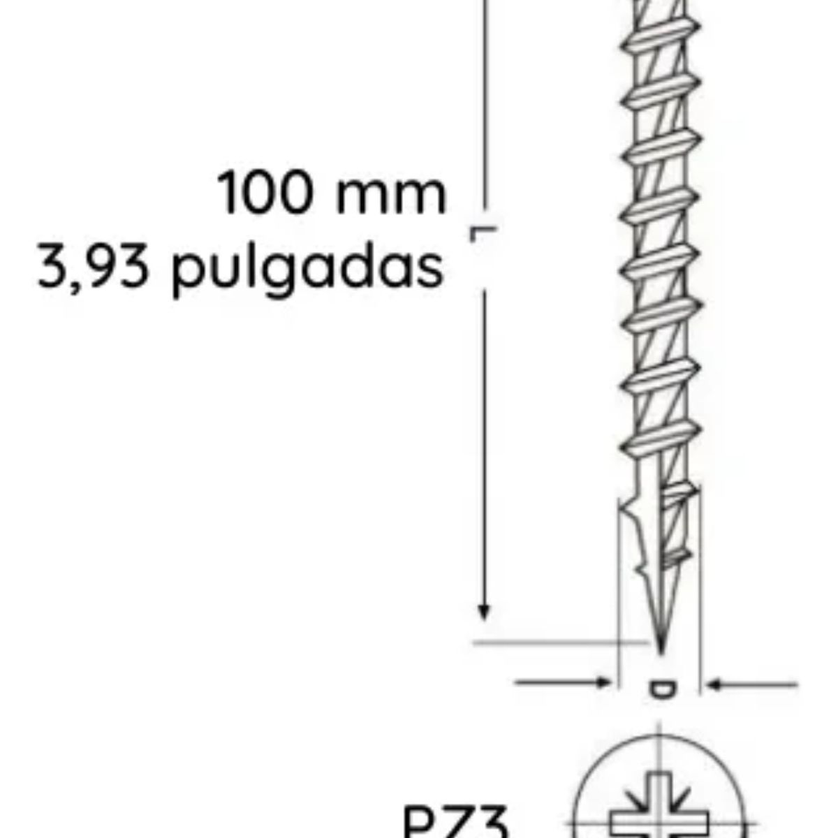 GENERICO - Tornillo Turbo Screw #10(5) 100/60 X 1000 Unds