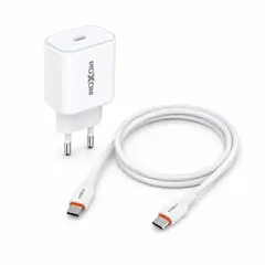 MOXOM - Cargador USB C 20W PD Con Cable Tipo C A Tipo C 1 Metro