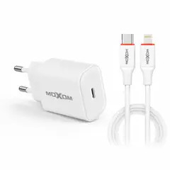 MOXOM - Cargador USB C 20W PD Con Cable Tipo C A Lightning 1m