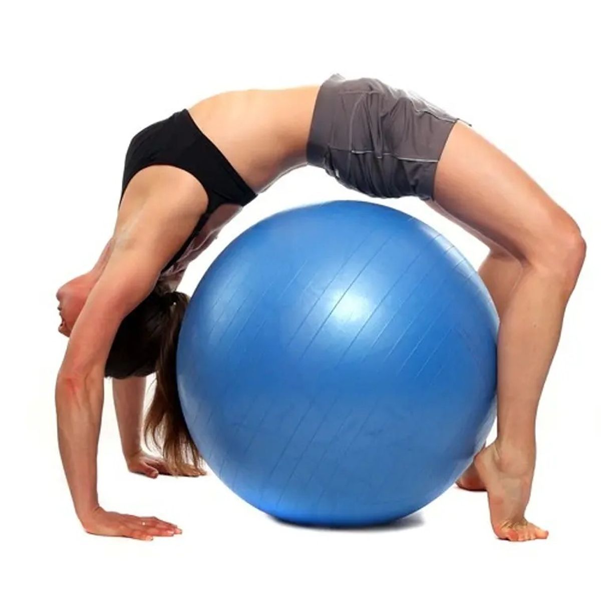 GENERICO - Balón de Pilates Yoga + Inflador Color Azul