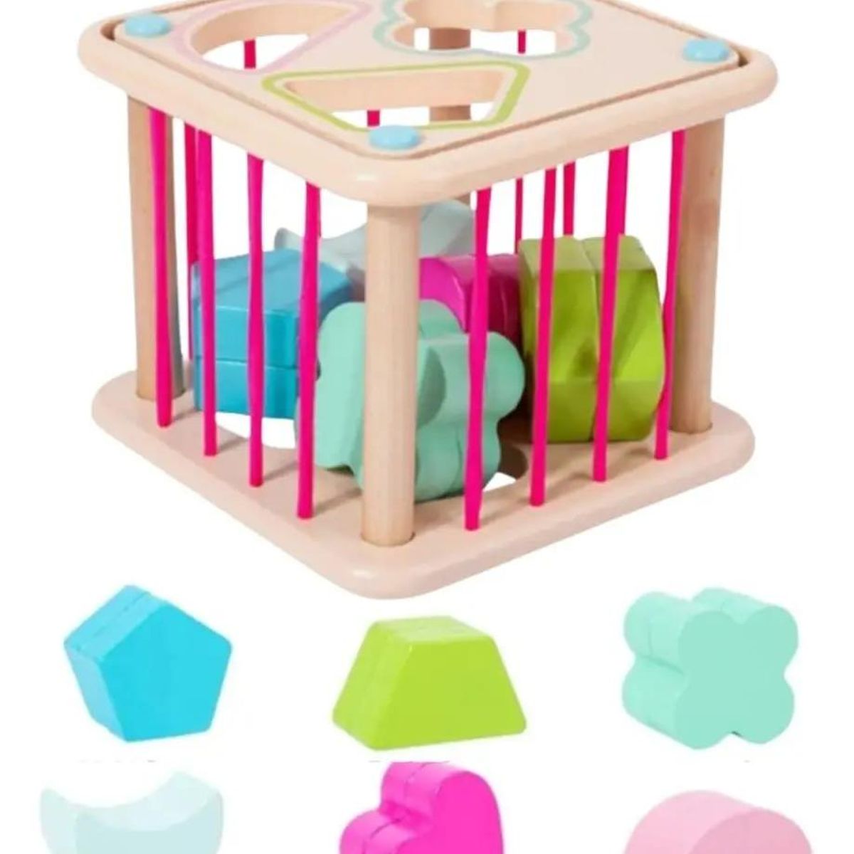 GENERICO - Juego Didáctico Interactivo Cubo Sensorial de Madera