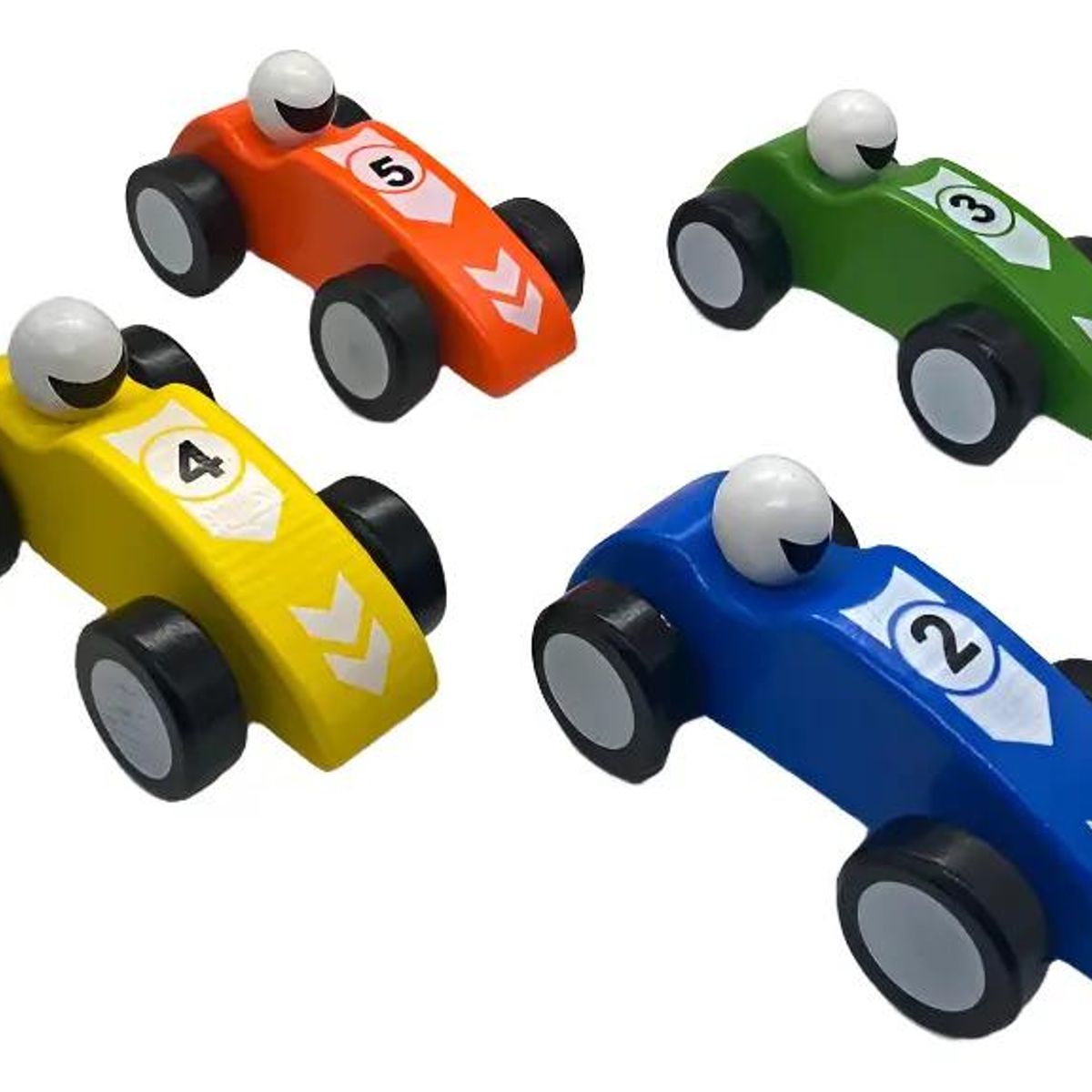 GENERICO - Set de autos de carrera en madera para niños