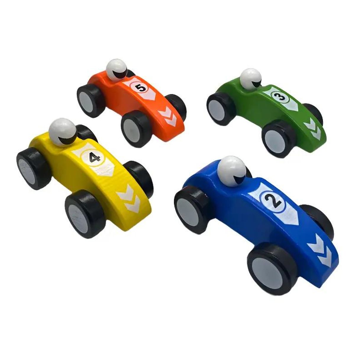 GENERICO - Set de autos de carrera en madera para niños