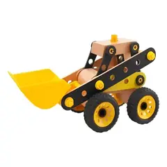 GENERICO - Camión Excavadora Didáctico de Madera para Niños