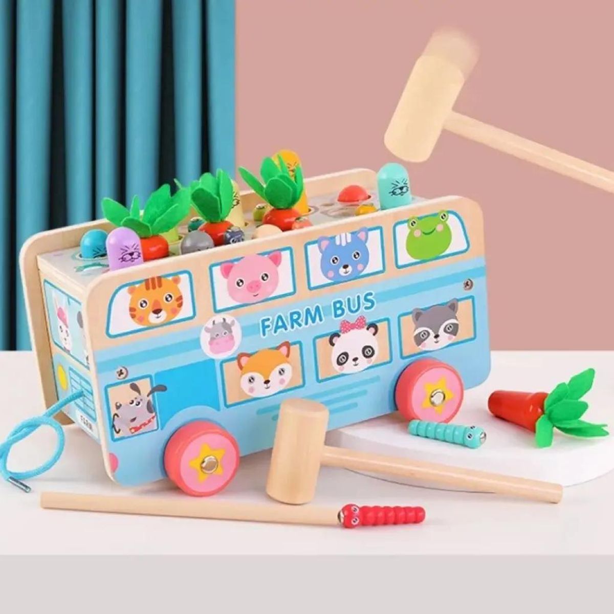 GENERICO - Juguete Didáctico de Madera para Bebés Pega Topo