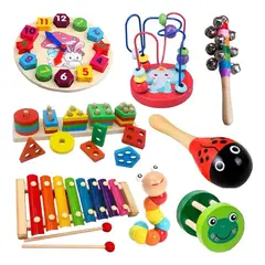 GENERICO - Set de Juguetes Didácticos de Madera para Niños