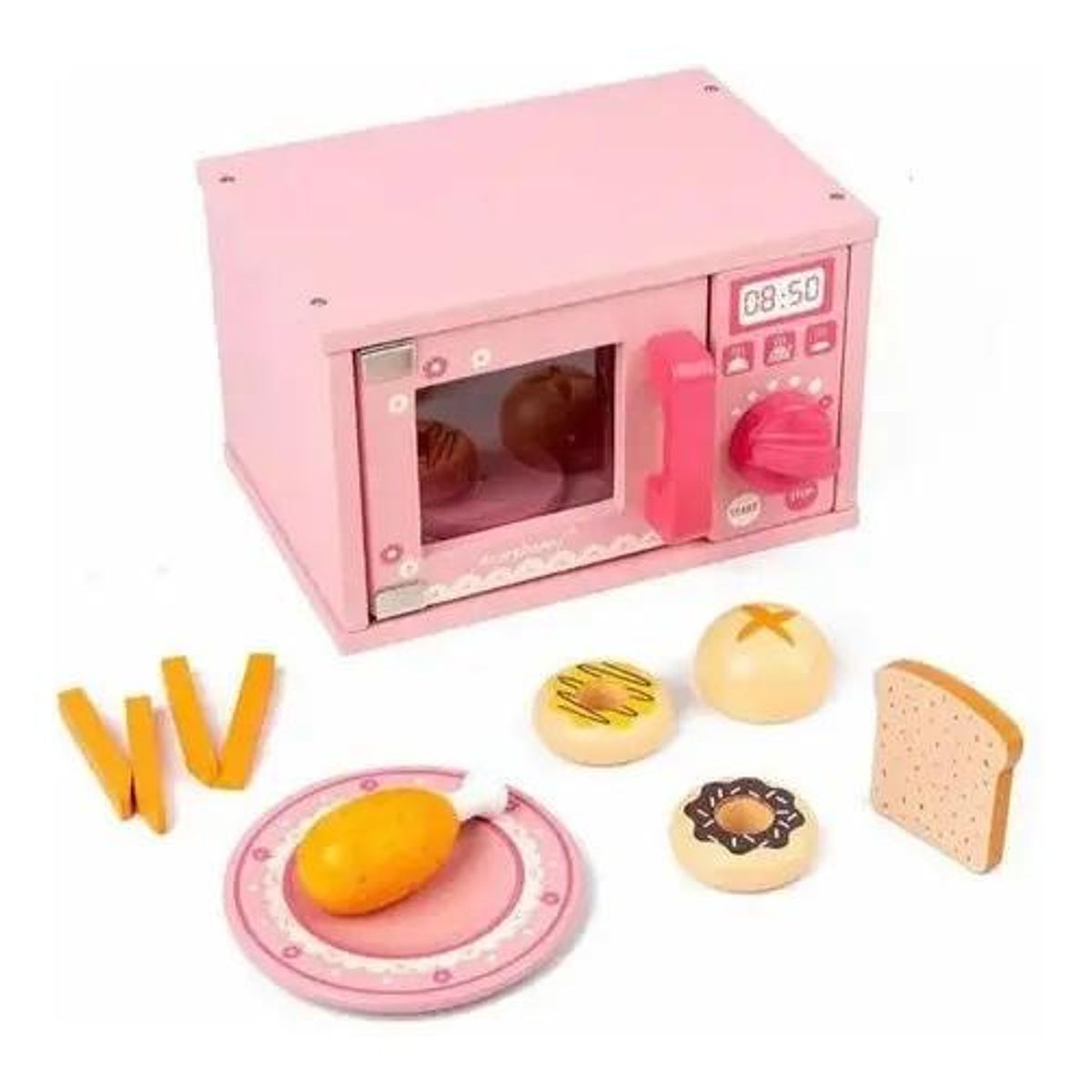GENERICO - Horno Microondas Didáctico de Madera para Niños