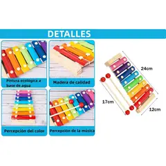 GENERICO - Pack 10 Juguetes Didácticos de Madera Montessori para Niñ