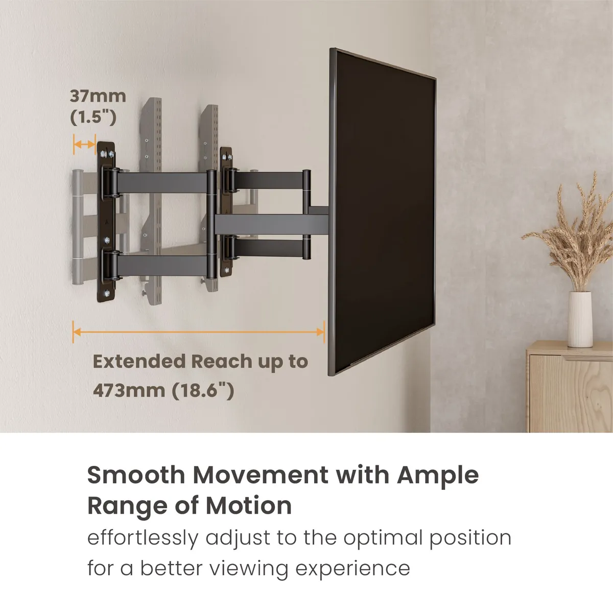 BRASFORMA - Soporte de TV  INFINITY4  MultiEspacios  Heavy Duty - 55" a 90" 80kg  Brasforma