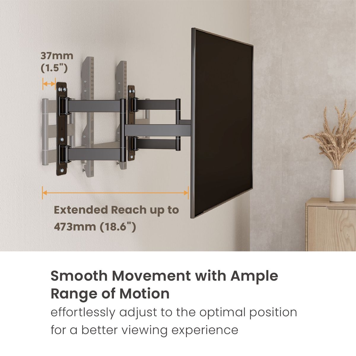 BRASFORMA - Soporte de TV  INFINITY4  MultiEspacios  Heavy Duty - 55" a 90" 80kg  Brasforma