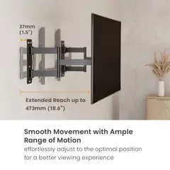 BRASFORMA - Soporte de TV INFINITY4 MultiEspacios Heavy Duty - 55" a 90" 80kg