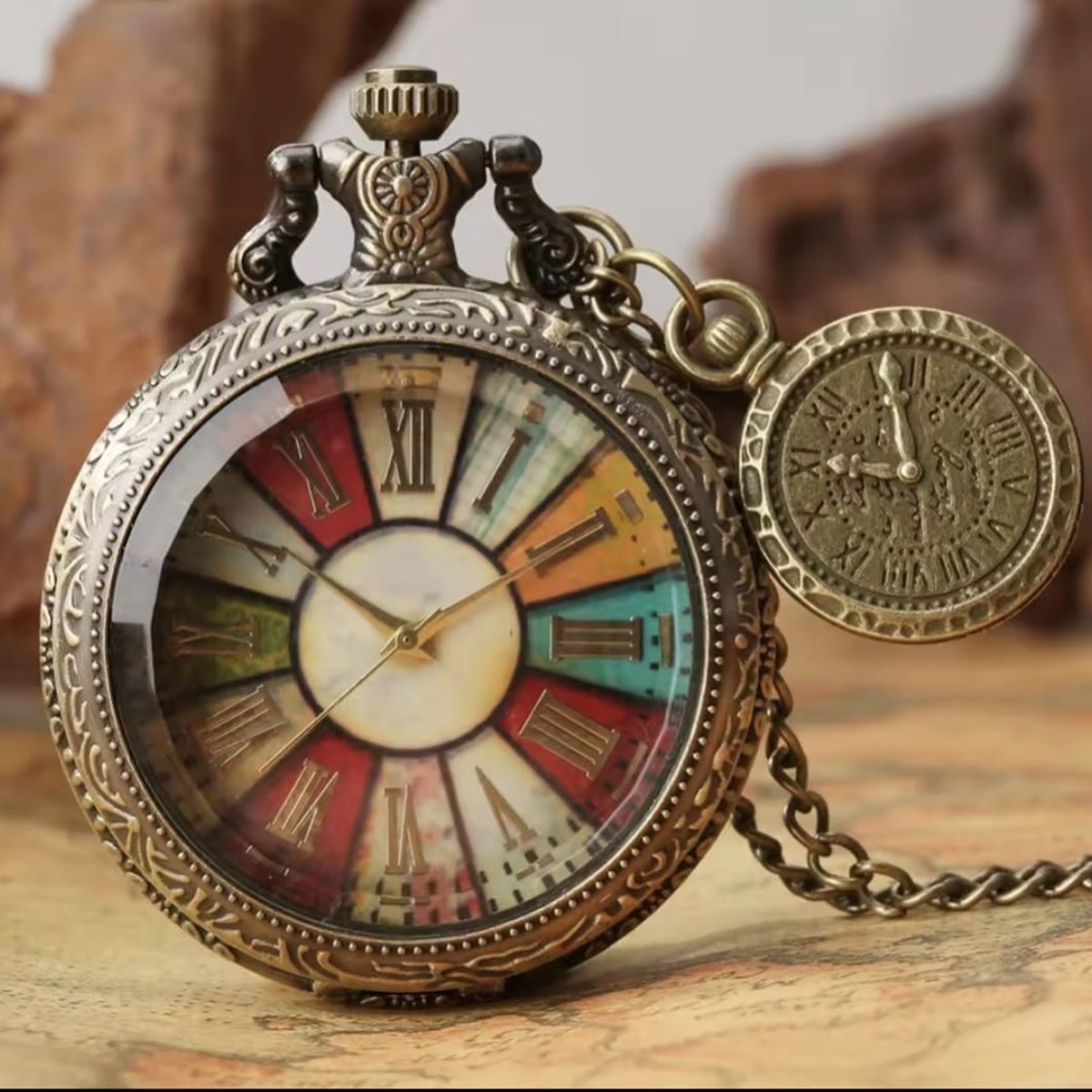 RELOJ DE BOLSILLO STEAMPUNK   BRONCE  VINTAGE, marca GENERICO - Foto 2