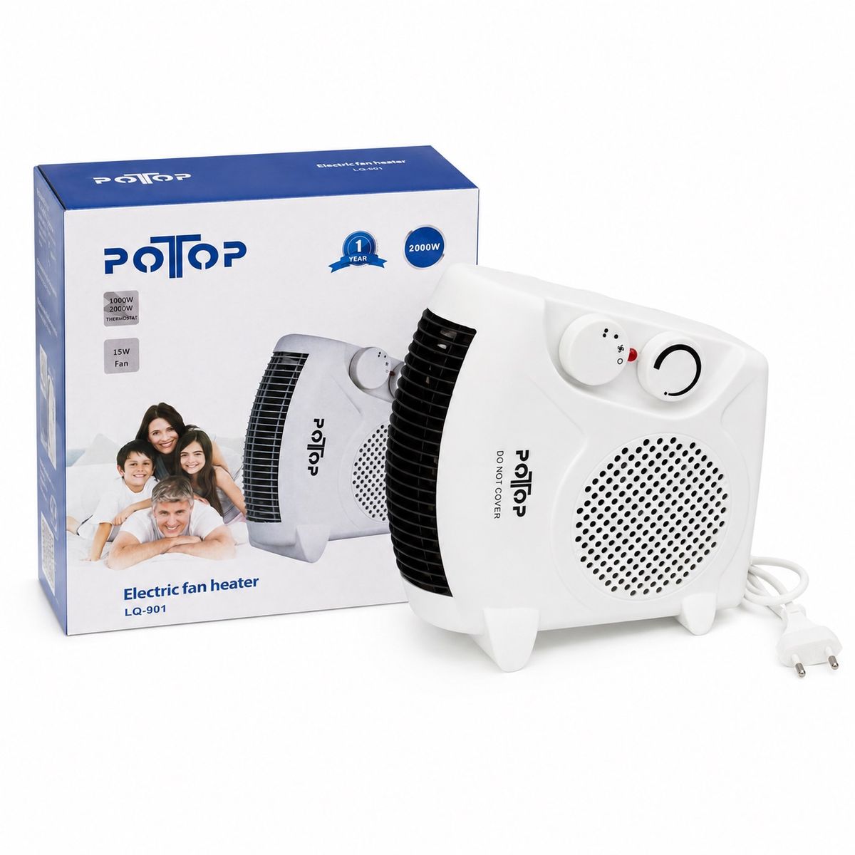 DOPA - Calefactor Termoventilador Eléctrico Potop Lq-901 2000w Blan