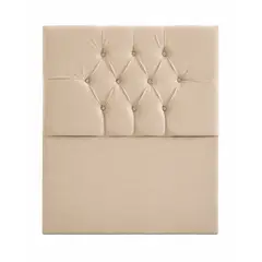 GENERICO - Respaldo De Cama 1.5 Plazas Beige Capitone
