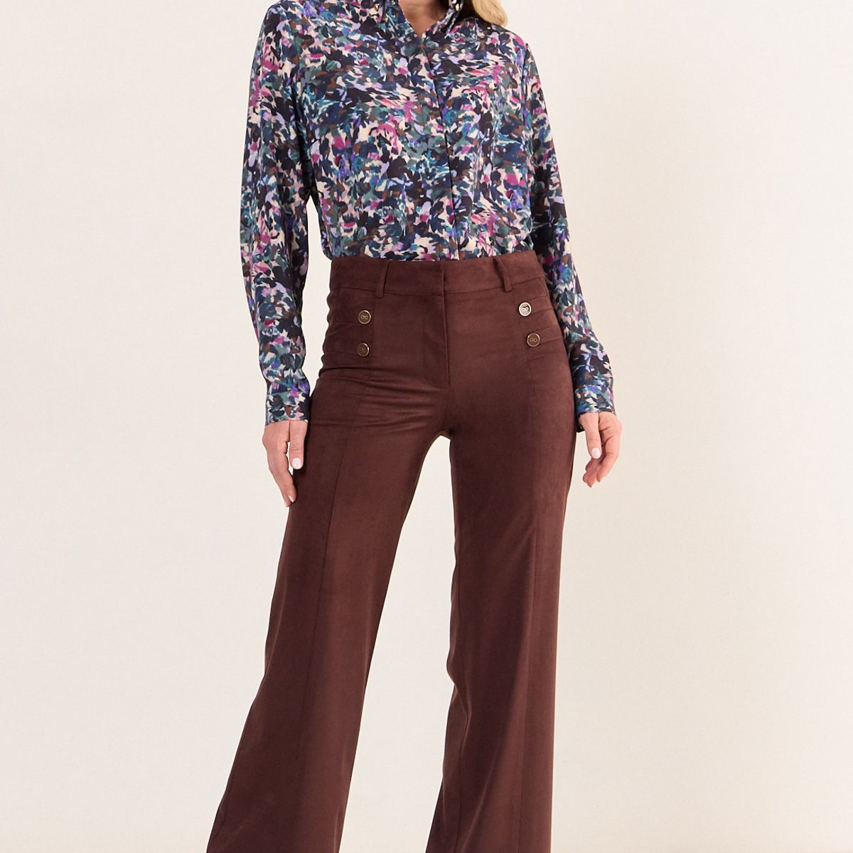 MA GRIFFE - Calza De Suede Mujer Café Magriffe