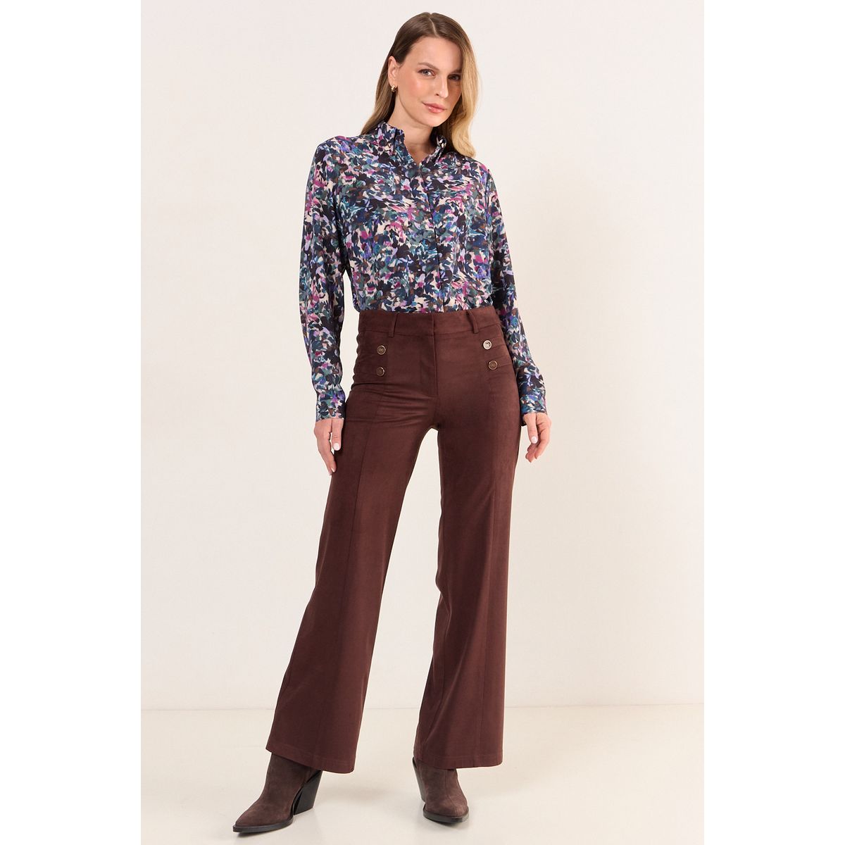 MA GRIFFE - Calza De Suede Mujer Café Magriffe