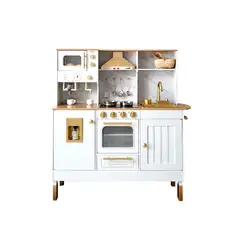 BABYLUNA - Cocina Infantil De Madera Con Microondas, Café, Horno Y Más