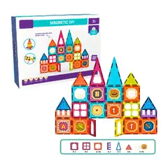 GENERICO - Bloques 3d Magnéticos Didáctica Para Niños 32 Pcs Castillo