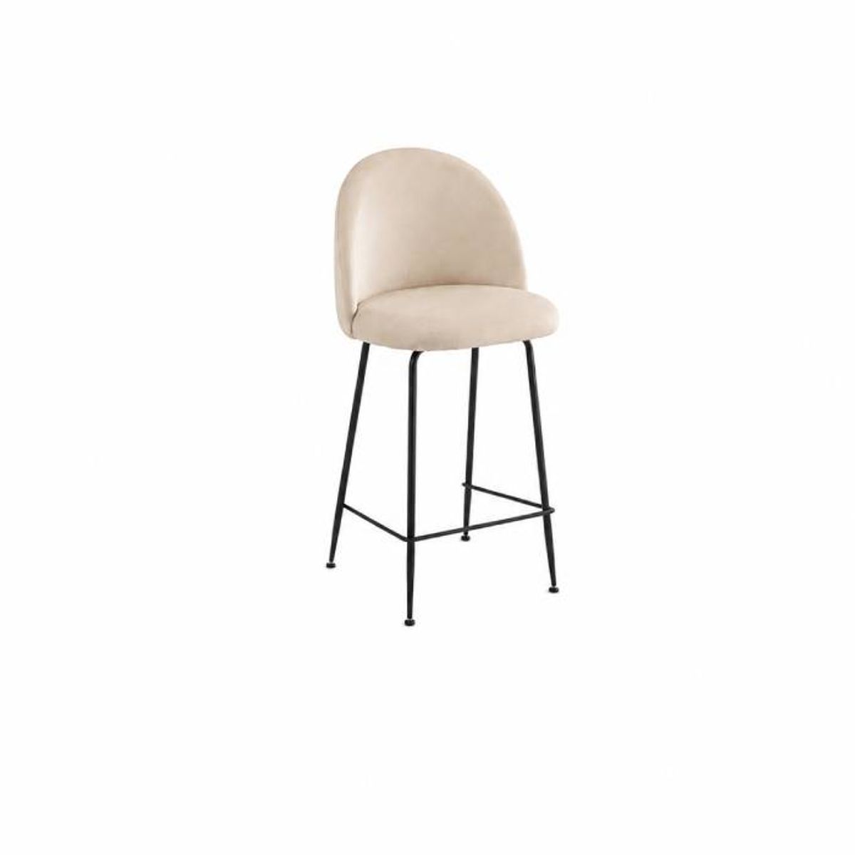 MOAD - Taburete Alto para Barra y Cocina Tokio Bar Lino Acero Negro 64 cm