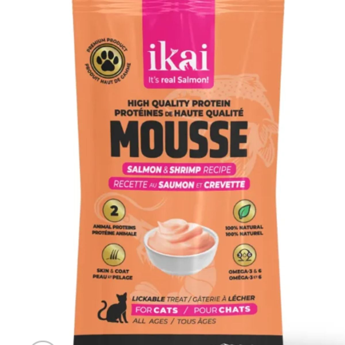 IKAI - Mousse IKAI Salmon Camaron para gato 60 gr