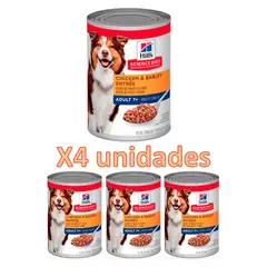 HILLS - X4 Science Diet Alimento Húmedo Para Perro +7 370 G