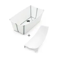 STOKKE - Pack Tina Plegable Flexi Bath® con Soporte para Recién Nacido - Blanco -