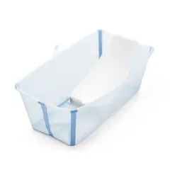 STOKKE - Pack Tina Plegable Flexi Bath® con Soporte para Recién Nacido - Azul Océano -