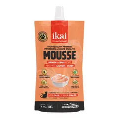 IKAI - Mousse Salmon Cangrejo para gatos 60 gr