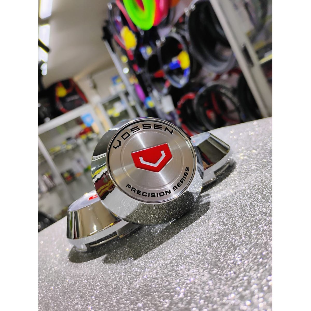 GENERICO - X4 Tapas centro de llantas de auto tunning conica Medidas 62mmX68mm VOSSEN