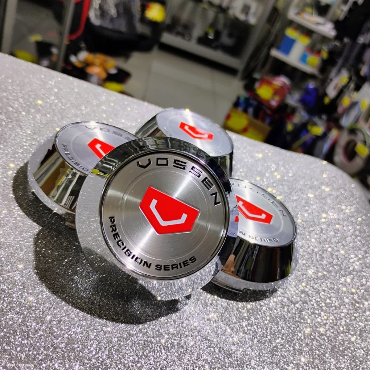 GENERICO - X4 Tapas centro de llantas de auto tunning conica Medidas 62mmX68mm VOSSEN