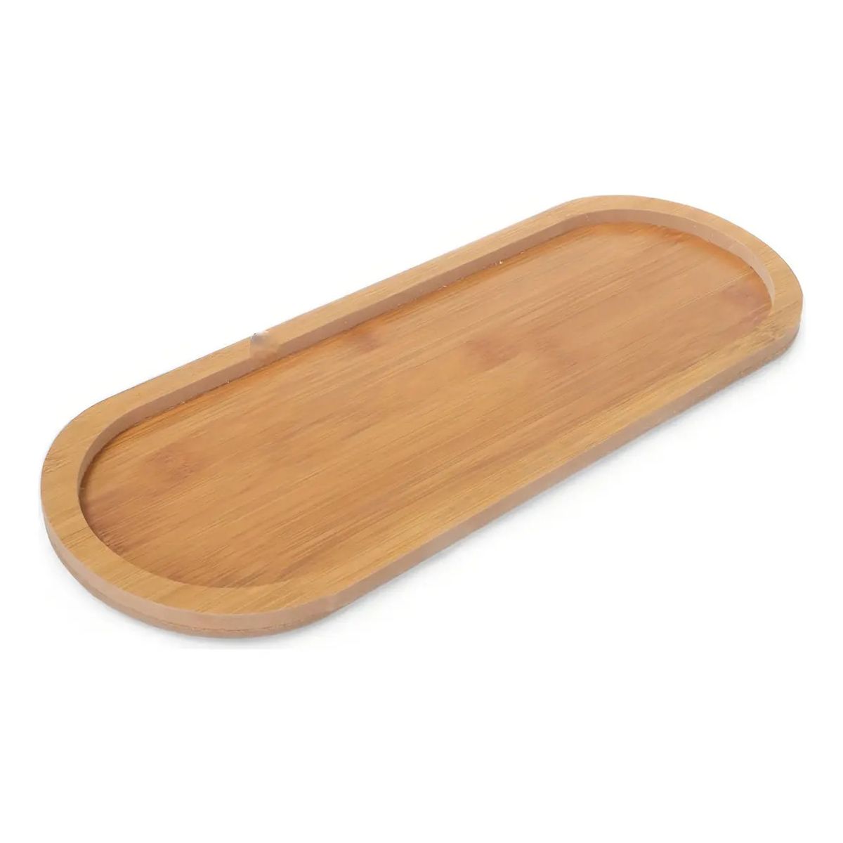 GENERICO - Pack 4 Tablas Larga Aperitivo De Trupan Ovalada Marrón Claro