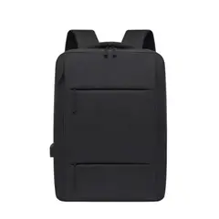 GENERICO - Mochila Ejecutiva Negra Impermeable con Puerto USB para Laptop y Trabajo
