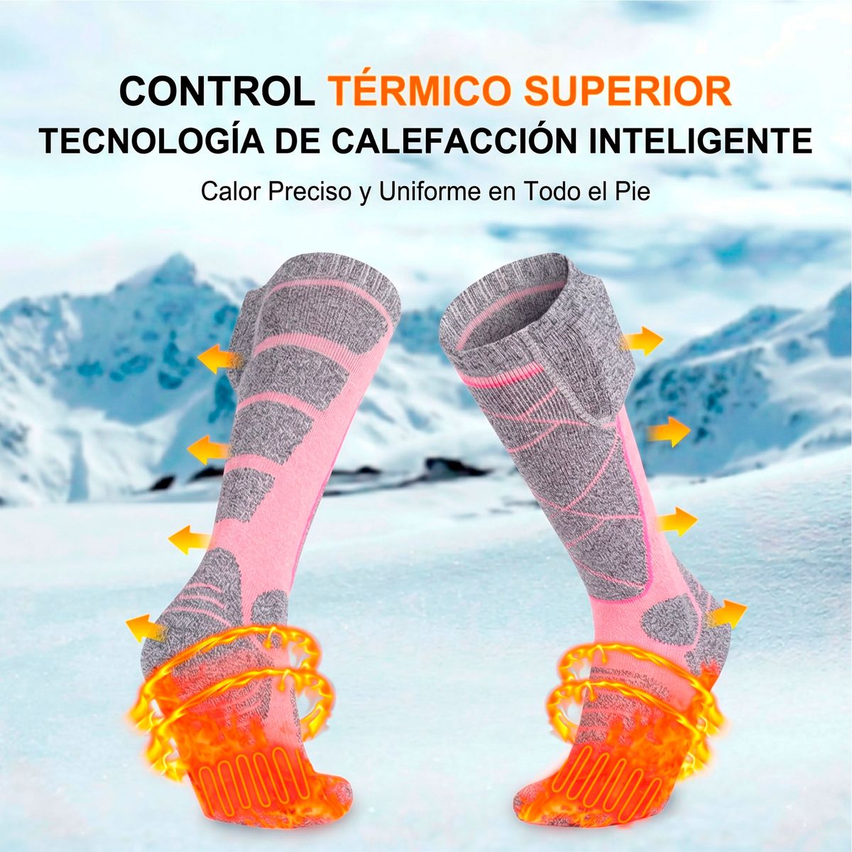 EMETRES - Calcetines Termicos Calcetas Talla Unica Gris Heat Holders