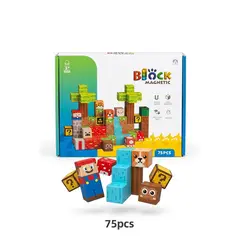GENERICO - Block bloques de construcción mundo minas 75 pcs magnéticos juguete niños