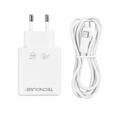 TECNOLAB - Cargador Rápido PD 45W QC 3.0 USB-C con Cable - PS