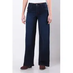 WADOS - JEANS MUJER BASICO WIDE TIRO MEDIO PRETINA UN BOTON