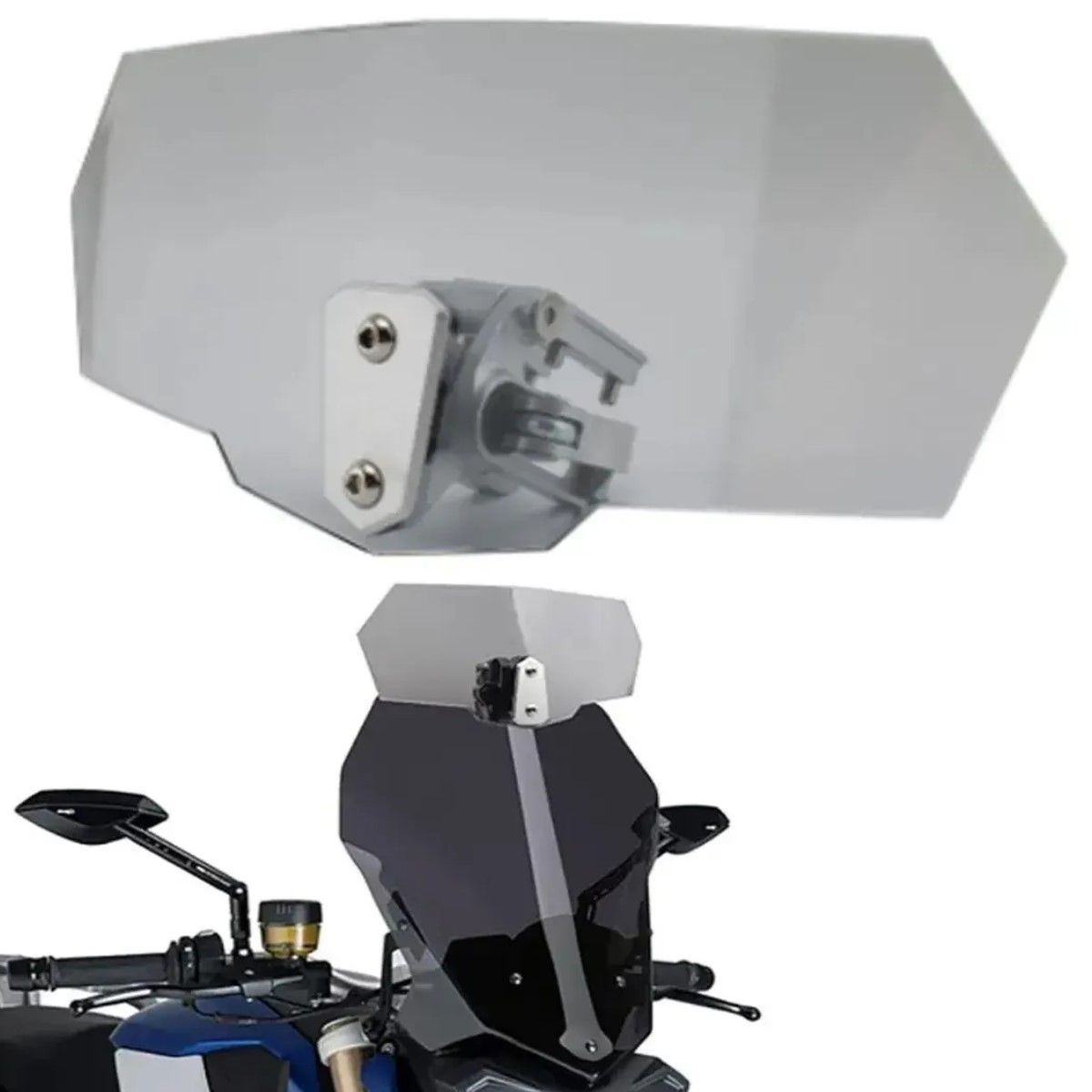 GENERICO - Parabrisa Motocicleta Ajustable Extensión Air Wind Deflector BELUG