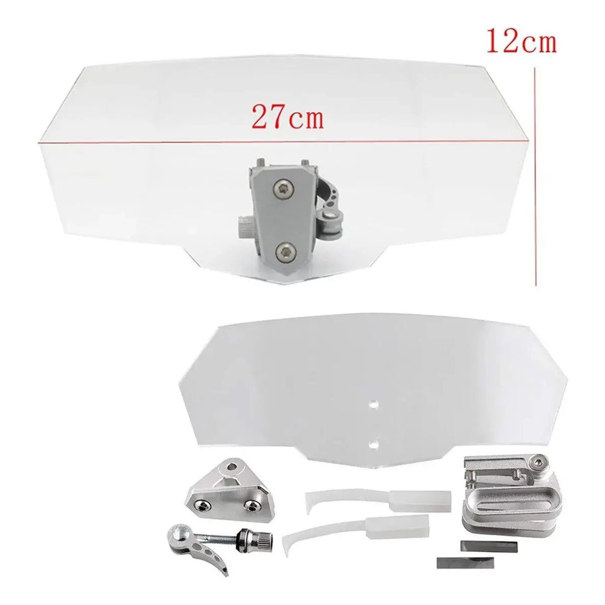 GENERICO - Parabrisa Motocicleta Ajustable Extensión Air Wind Deflector BELUG