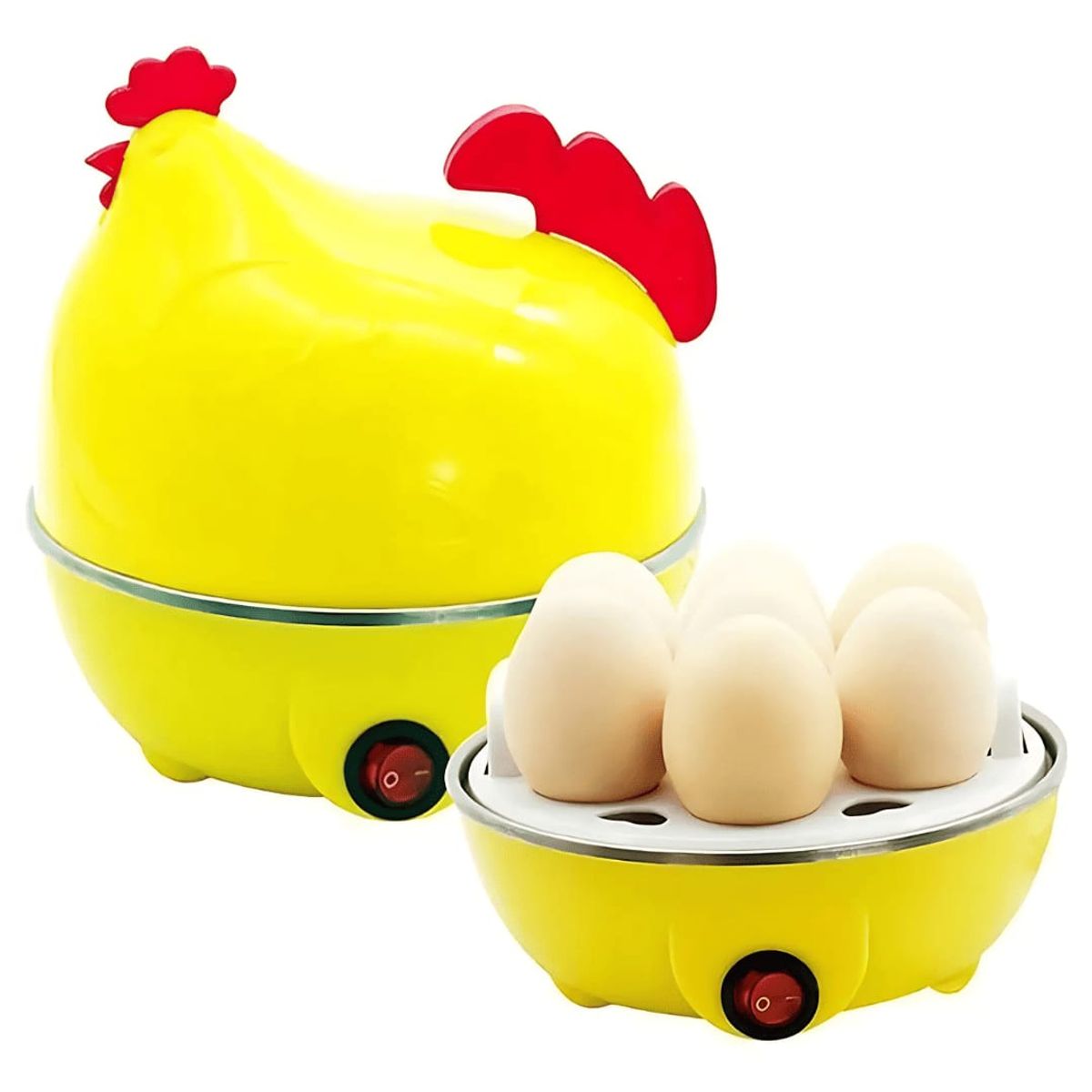 GENERICO - Máquina Hervidor Cocedor Huevos Vapor Gallina Color Amarillo