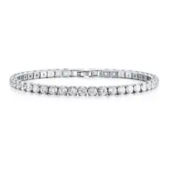 GENERICO - Pulsera Eternidad Brillante De Tenis Con Circonitas Unisex