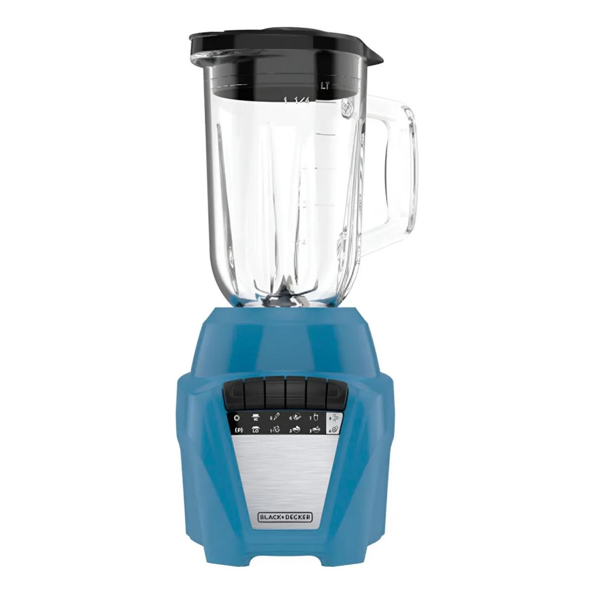 GENERICO - Licuadora Vaso Vidrio 1250ml 700W Azul Ice Crush Black+Decker