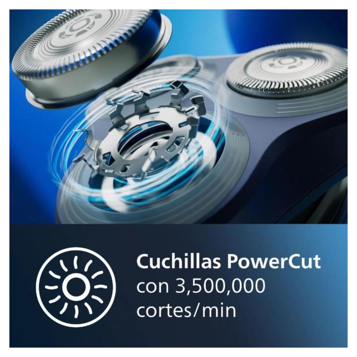 PHILIPS - Afeitadora Rotativa Humedo Y Seco PowerCut S188102 Philips
