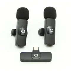 AUDIOLAB - Kit 2 Microfonos Inalambricos Solapa USB C Bluetooth