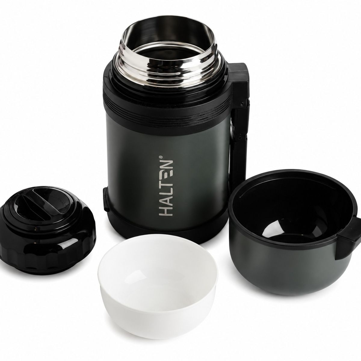 HALTEN - TERMO MULTIPROPOSITO COMIDA LIQUIDO ACERO INOXIDABLE GRIS 750 ML HALTEN